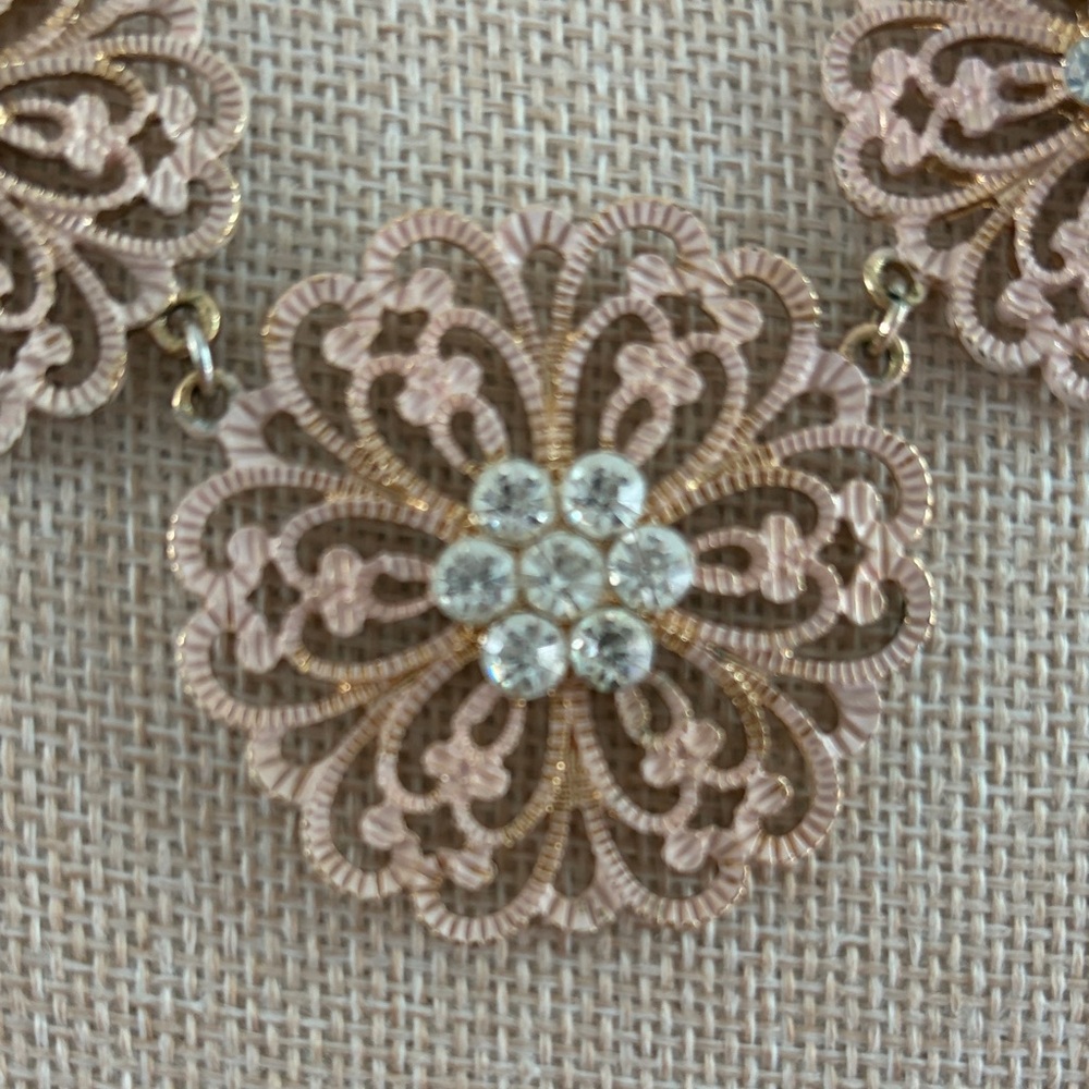 Icing Gold Floral Statement Necklace